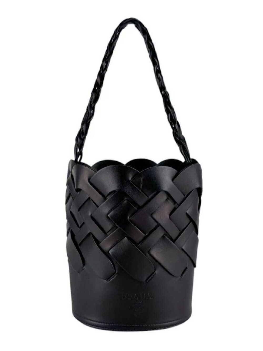 PRADA Handbag Black Leather